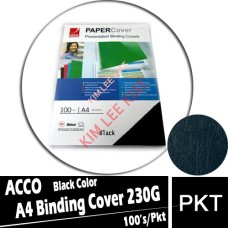 ACCO A4 Binding Cover (Black) 100's (297x210mm) 230G